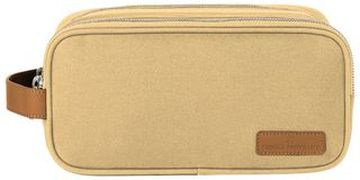 Brooks Brothers Wells 12oz Cotton Canvas Dopp Kit Accessory Bag - 5"h x 10.5"w x 4.5"d